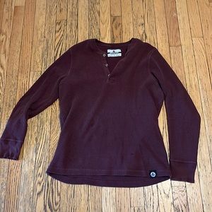 American Giant Slate Waffle Henley